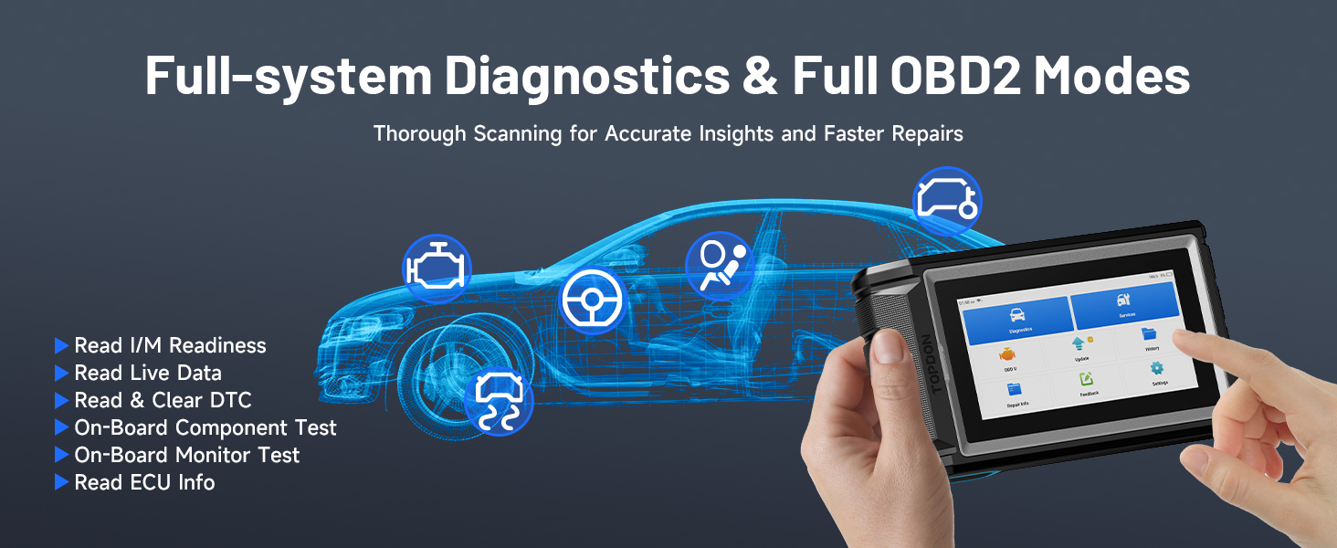 TOPDON OBD2 SCANNER AD800BT SCAN TOOL ARTIDIAG800 BT DIAGNOSTIC SCANNER