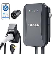 TOPDON Level 2 EV Charger, 40Amp Home Electric Vehicle Charger, 14-50 Plug NEMA TYPE4, UL Listed ...