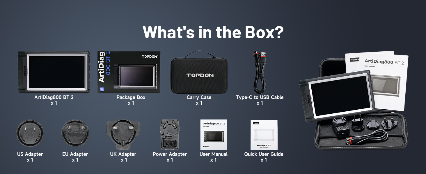 topdon scan tool obd2 scanner ad800bt