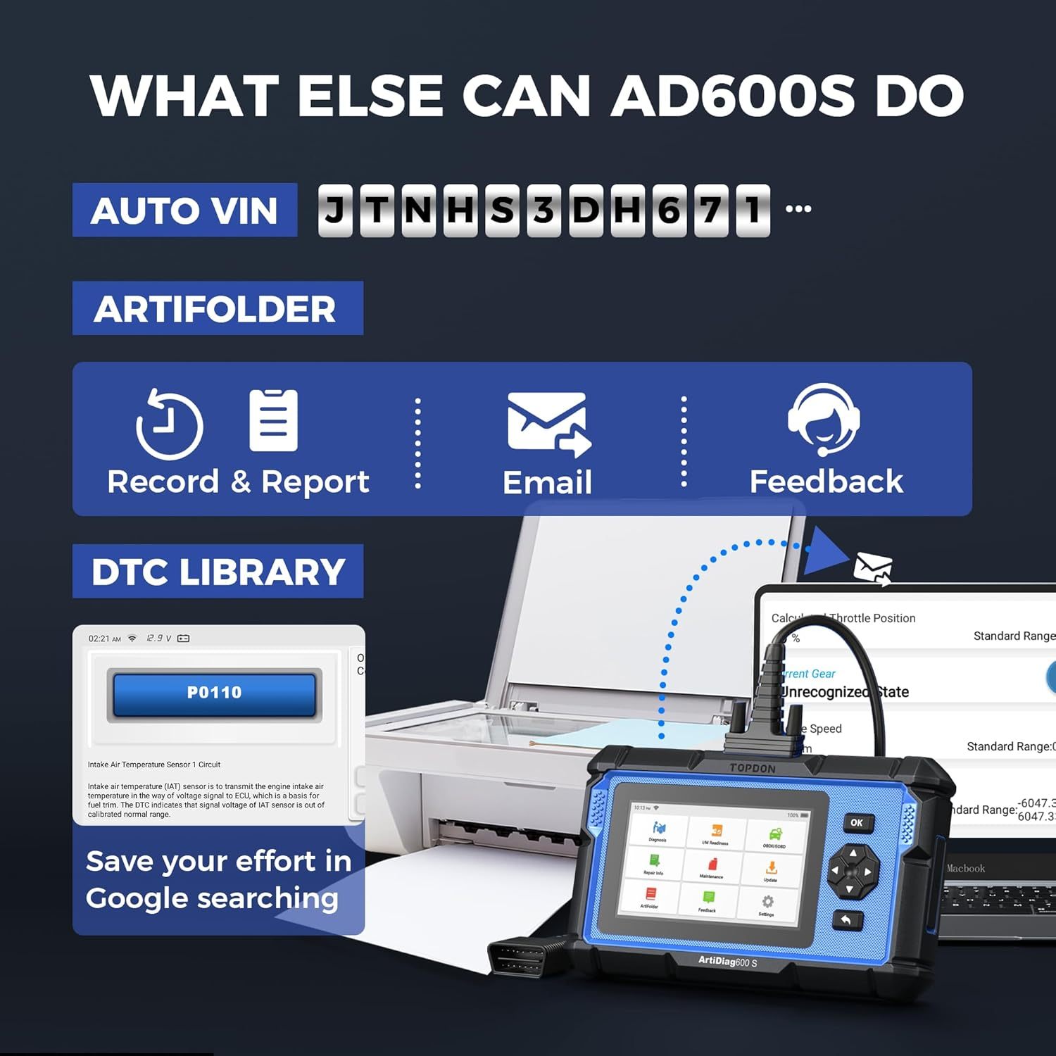 TOPDON AD600S OBD2 Scanner