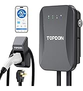 TOPDON Level 2 EV Charger, 40Amp Electric Vehicle Charger, 14-50 Plug NEMA TYPE4, UL Listed Energ...