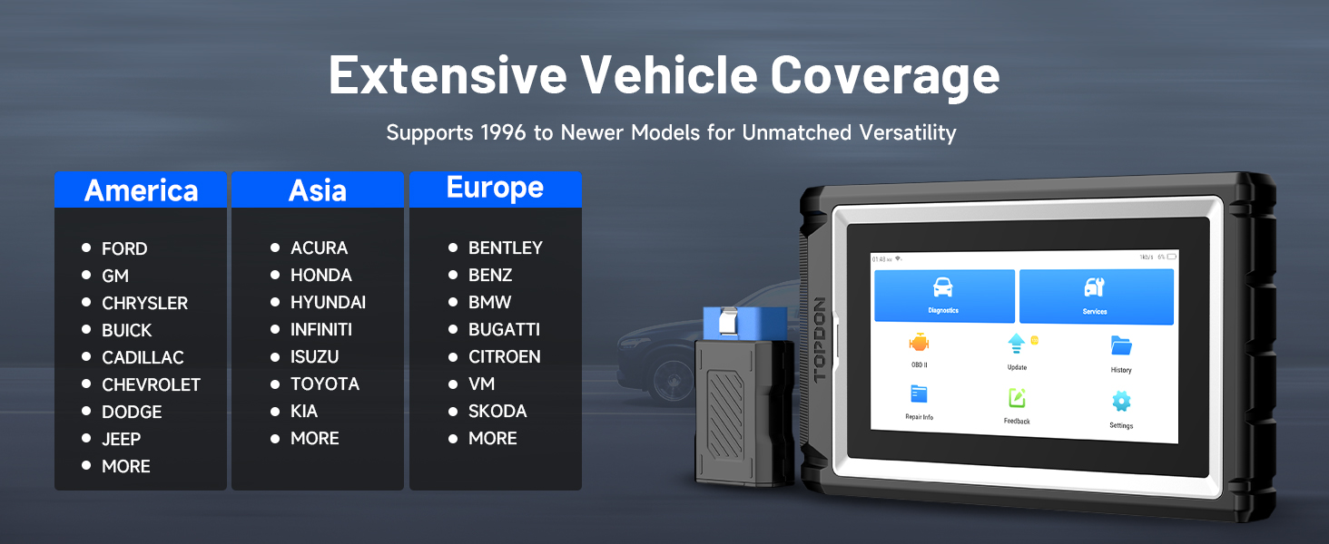 TOPDON OBD2 SCANNER AD800BT SCAN TOOL ARTIDIAG800 BT DIAGNOSTIC SCANNER