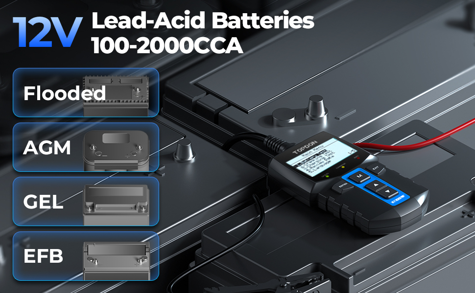 Widely-Uesed 12V Battery Tester100-2000CCA 