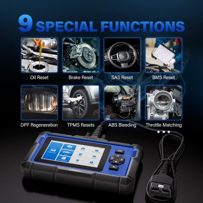 TOPDON ArtiDiag600S OBD2 Code Reader, Car Diagnostic Tool For 4 Systems Engine/ABS/Airbag/AT, 8 Reset Functions on Oil/Brake/SAS/BMS/ABS/DPF/TPMS/Throttle, Full OBD2 Functions, Lifetime Free Update