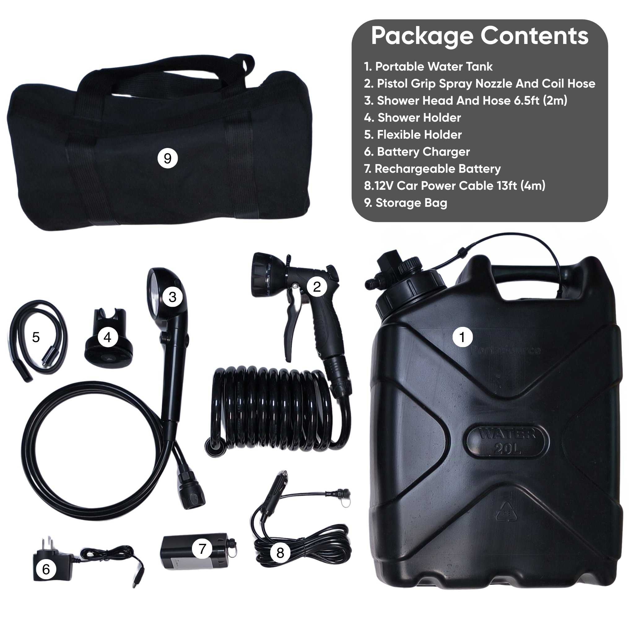 20L Pump-Powered Water Tank