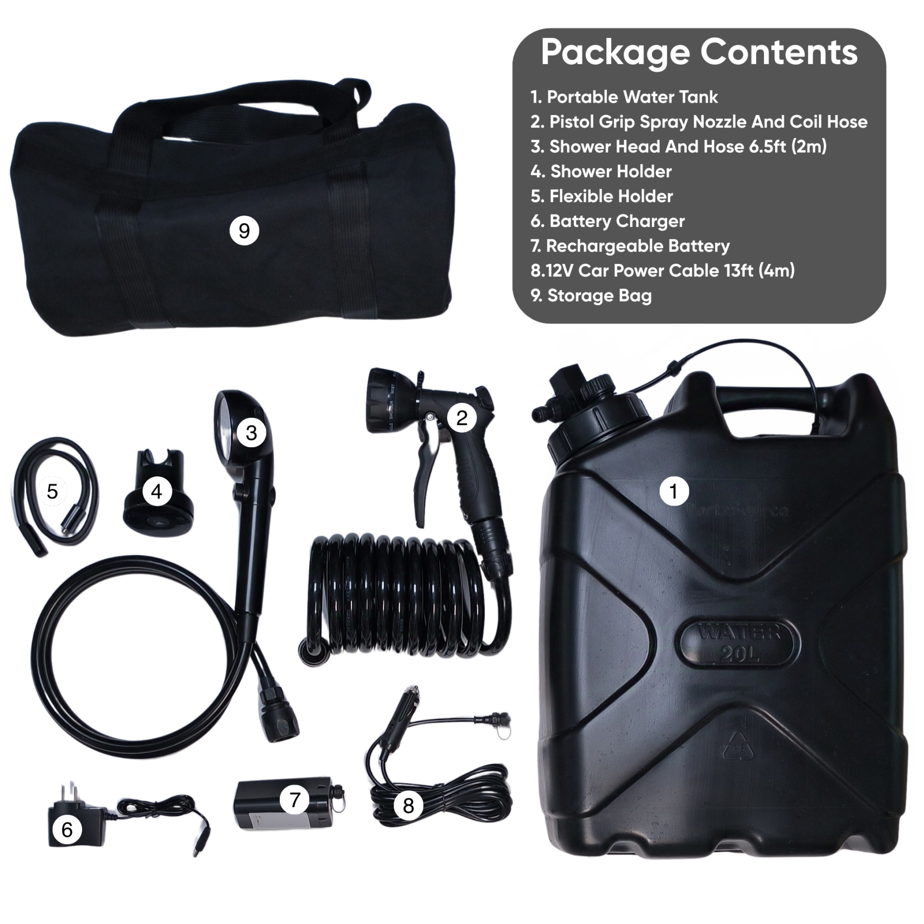 20L Pump-Powered Water Tank