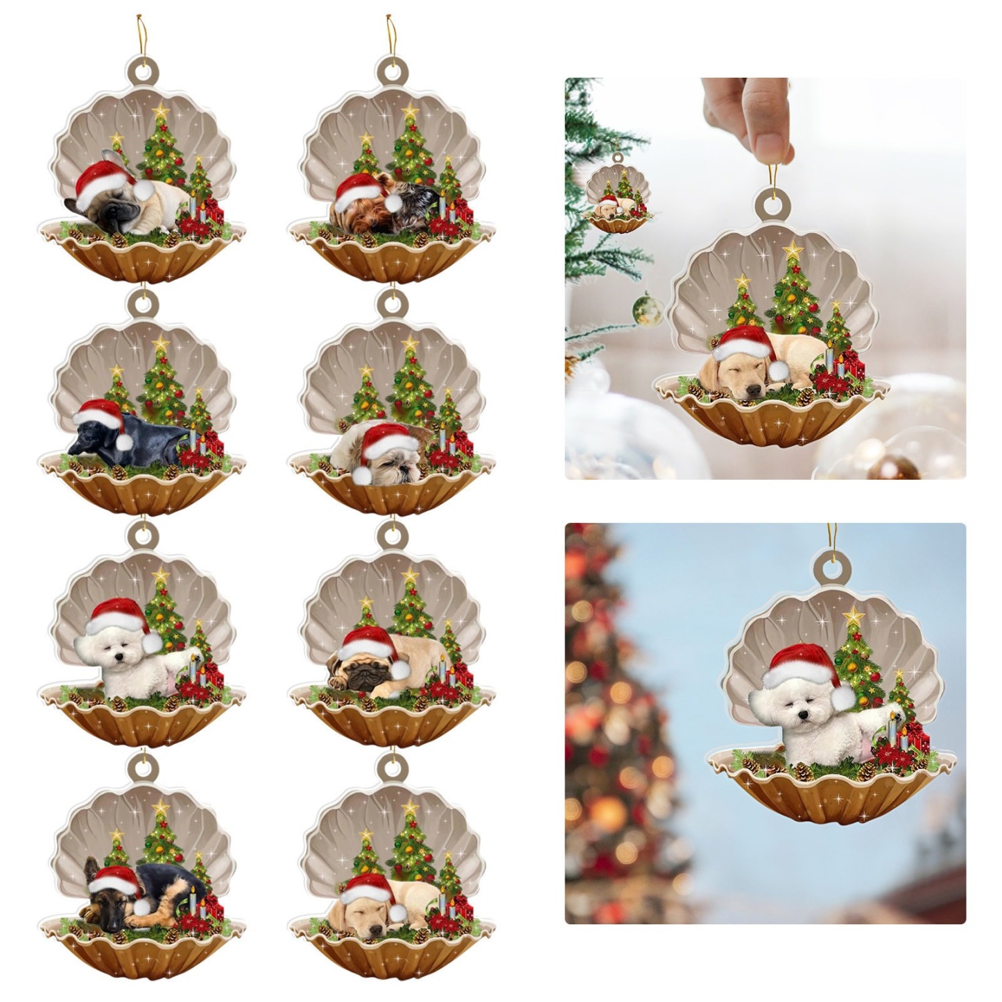 2024 Christmas Party Sleeping Dog Decoration