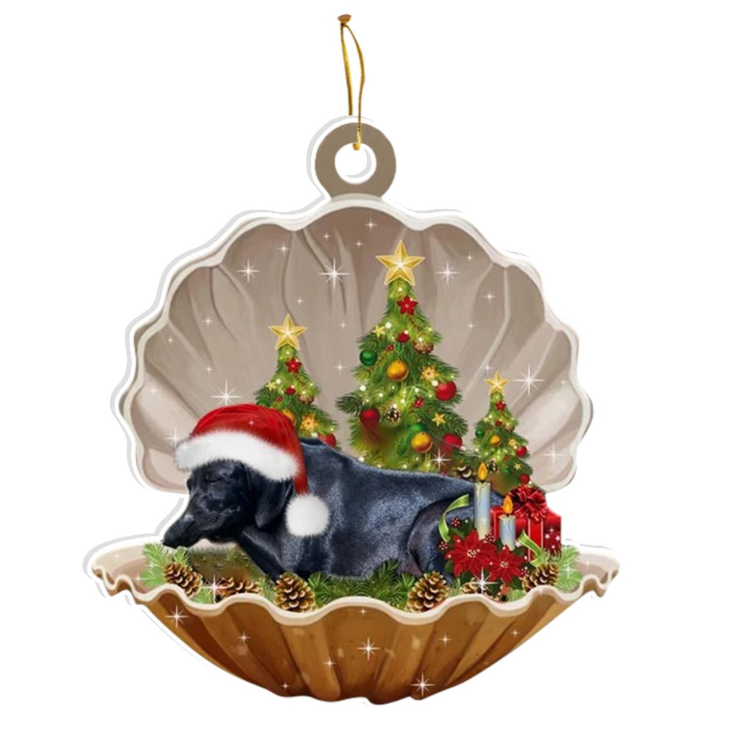 2024 Christmas Party Sleeping Dog Decoration