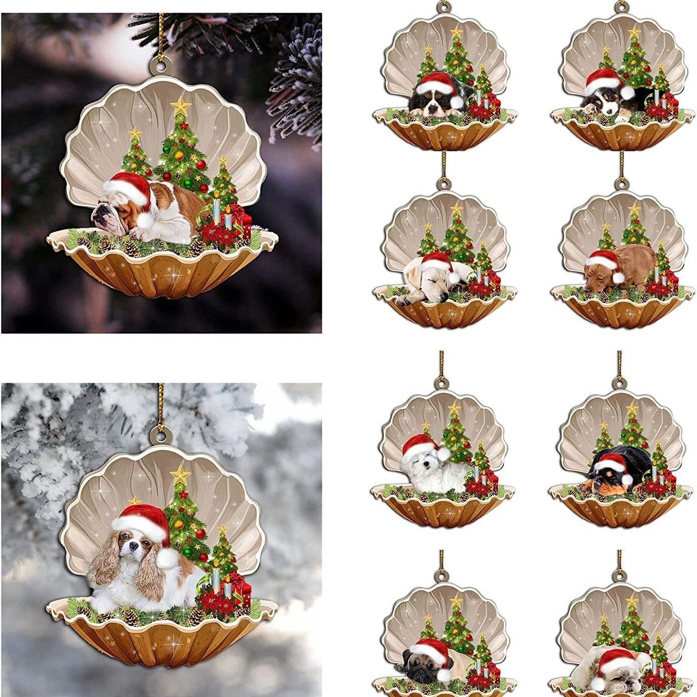 2024 Christmas Party Sleeping Dog Decoration