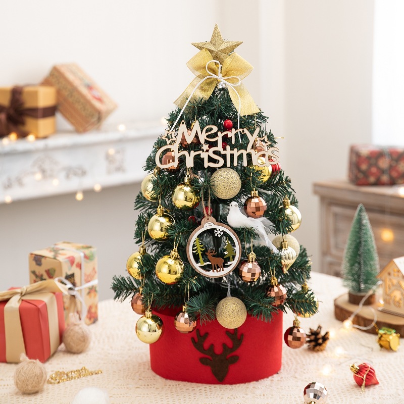 Flocked Pink Mini Christmas Tree Set (Free Shipping for Two Pieces)