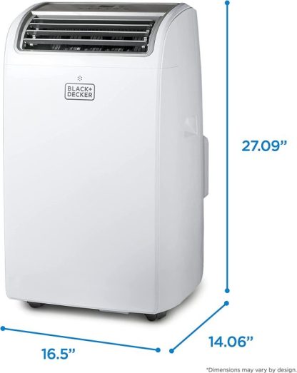 BLACK+DECKER Air Conditioner, 14,000 BTU Air Conditioner Portable for Room up to 700 Sq. Ft. with Remote Control, White