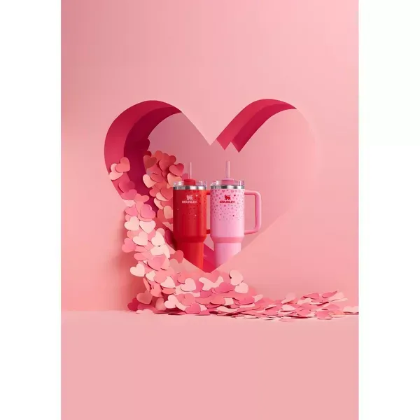 The Stanley 40 oz Stainless Steel H2.0 Flowstate Quencher Tumbler - Valentine's Day