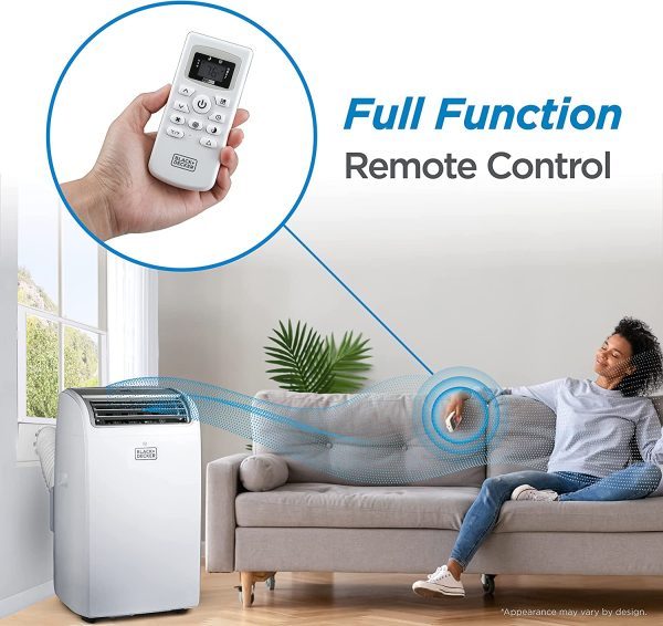 BLACK+DECKER Air Conditioner, 14,000 BTU Air Conditioner Portable for Room up to 700 Sq. Ft. with Remote Control, White
