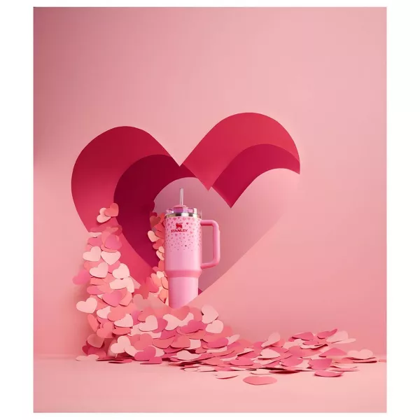 The Stanley 40 oz Stainless Steel H2.0 Flowstate Quencher Tumbler - Valentine's Day