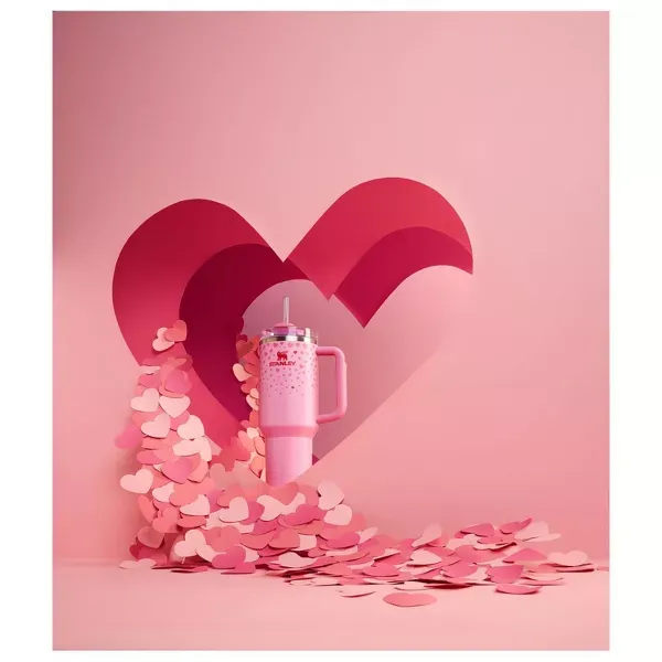 The Stanley 40 oz Stainless Steel H2.0 Flowstate Quencher Tumbler - Valentine's Day
