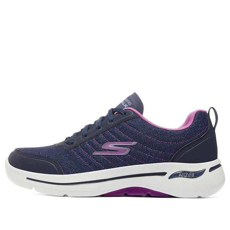 (WMNS) skecthehers Go Walk Arch Fit-True Vision Sports Shoes Blue/Purple 124484-NVPR