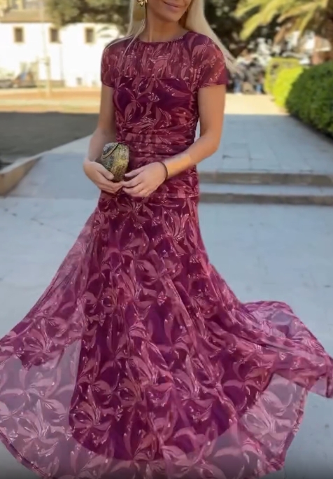 Botanical Mesh Dress
