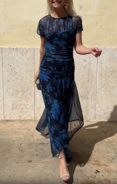 Whispering Elegance Mesh Dress