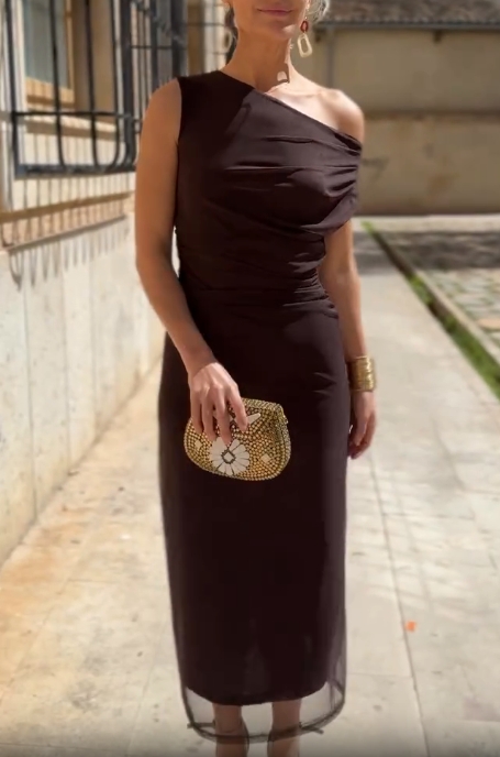 Midnight Muse One-Shoulder Dress