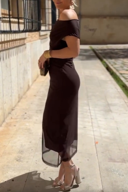 Midnight Muse One-Shoulder Dress