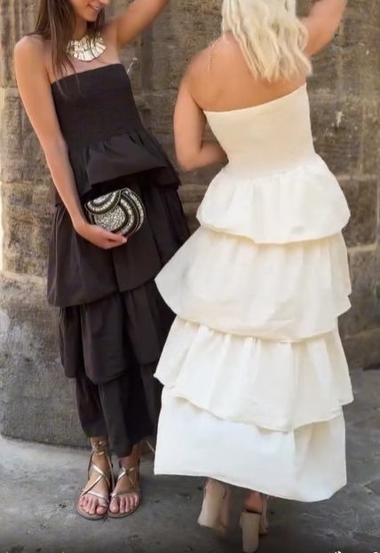 Strapless Tiered Dress