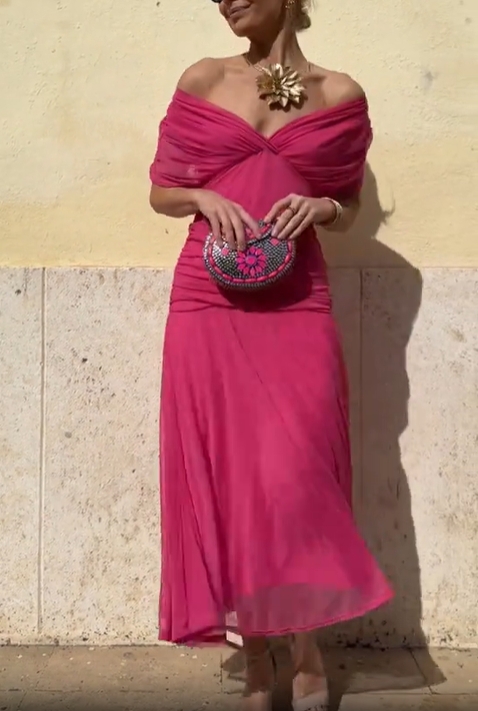 Ethereal Whisper Rose red Dress