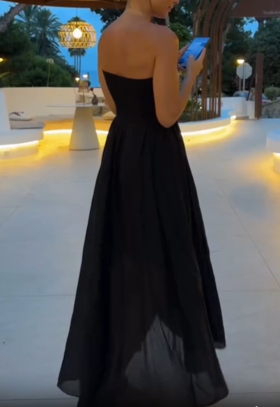 Strapless Flowy Maxi Dress