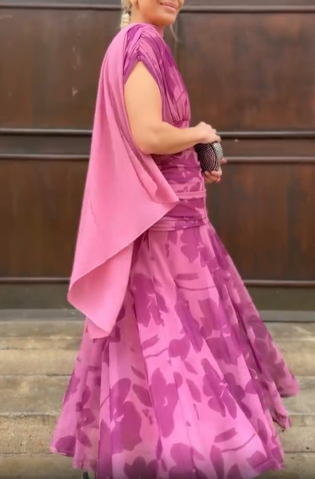 Pink Dancing Petals Mesh Dress