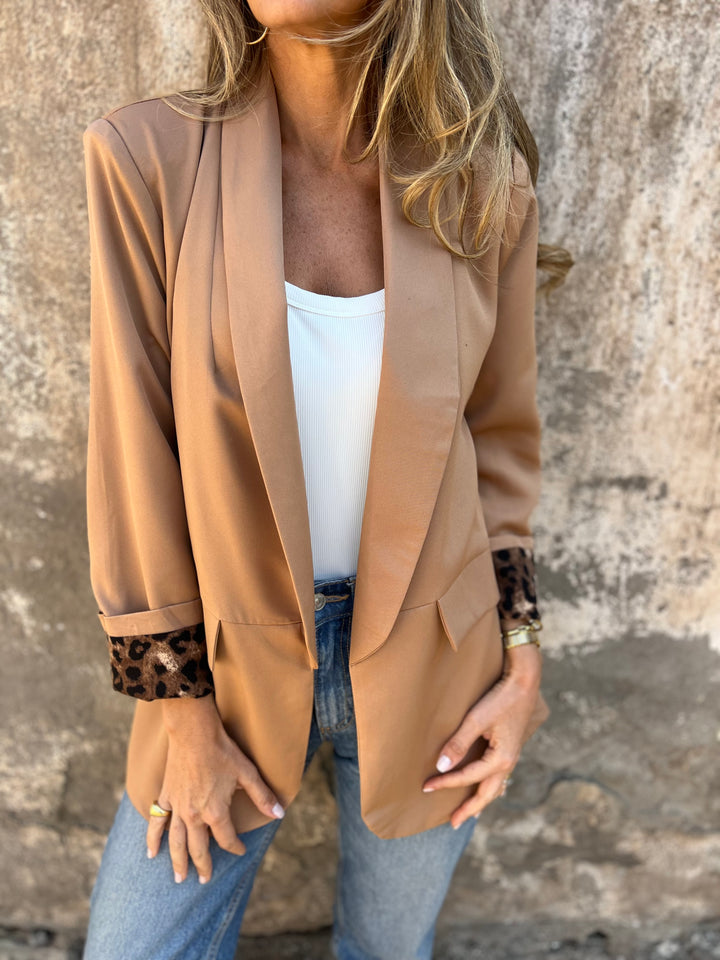 Coffee print blazer