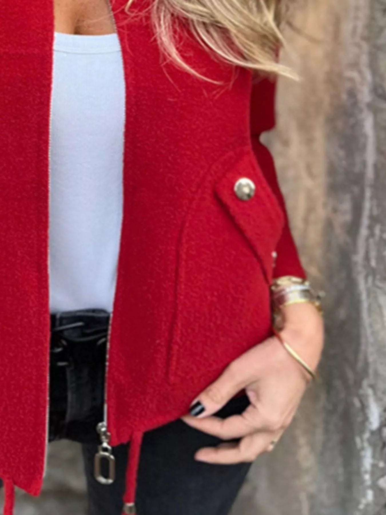 Chic Utility Jacket with Pocket Details