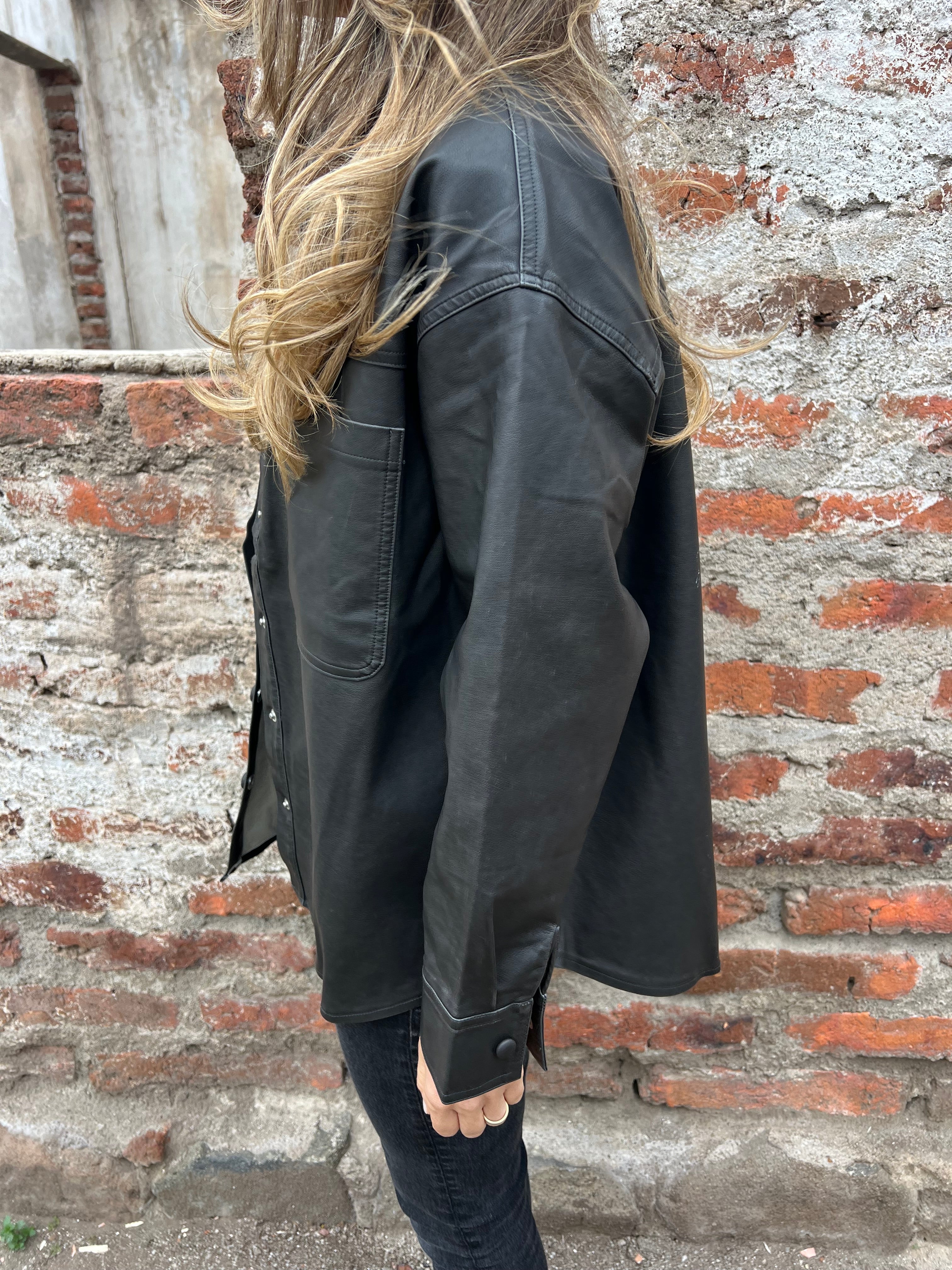 Eco-Leather Overshirt