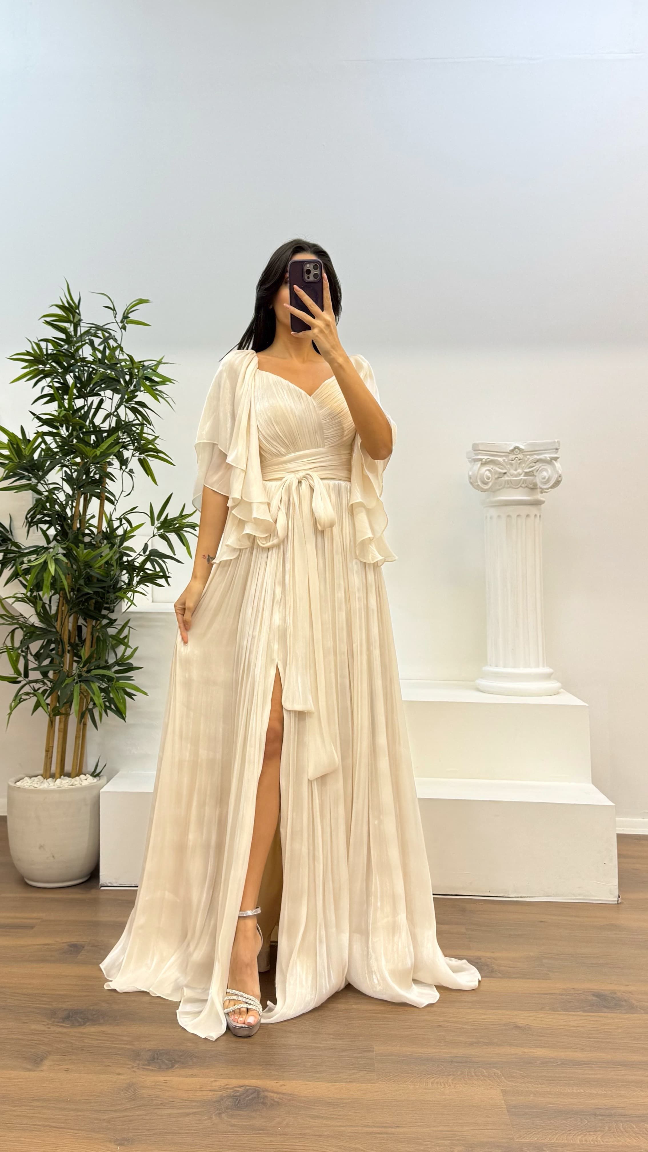 Pleated Evening Dress
