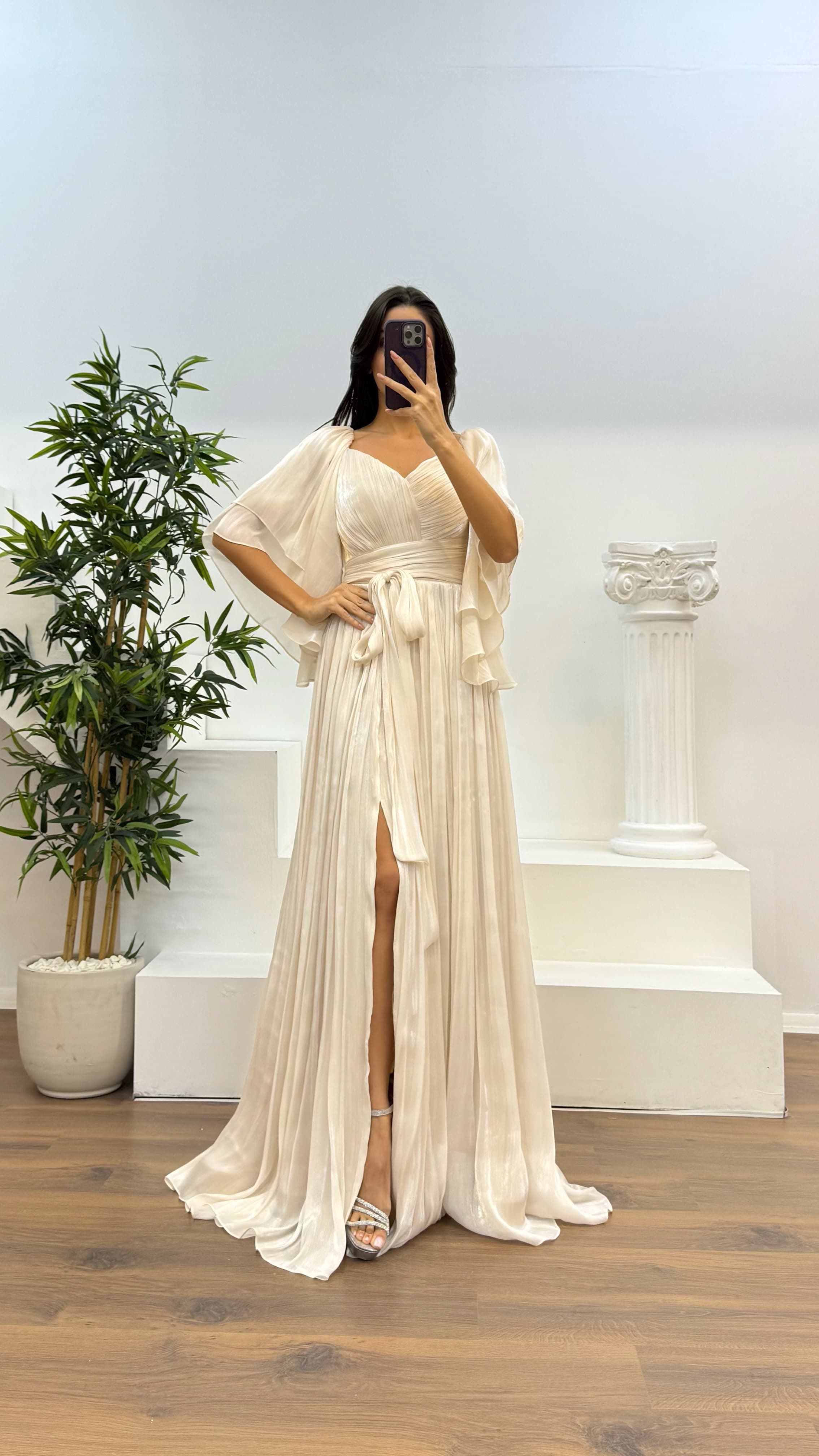 Pleated Evening Dress