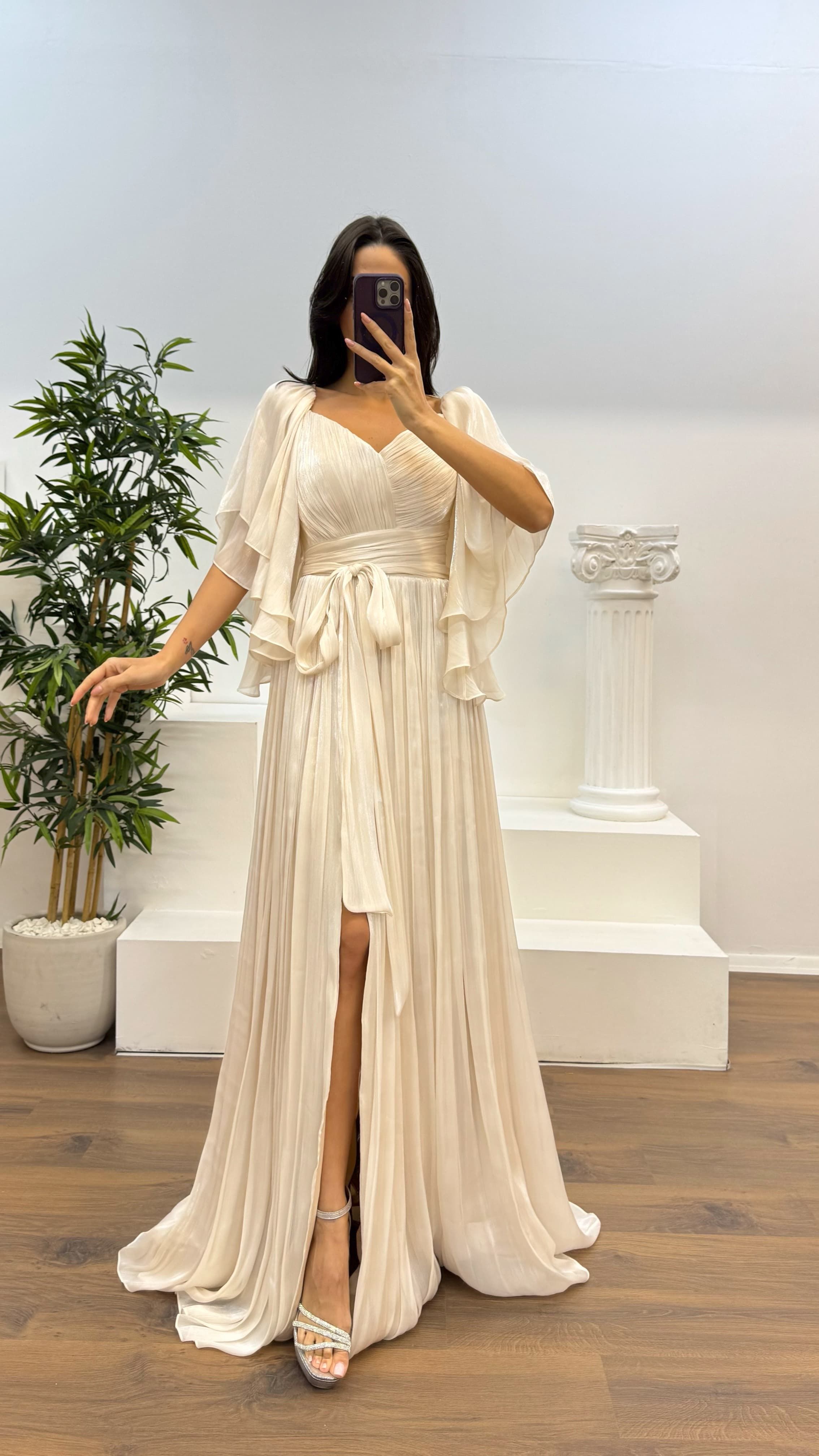 Pleated Evening Dress