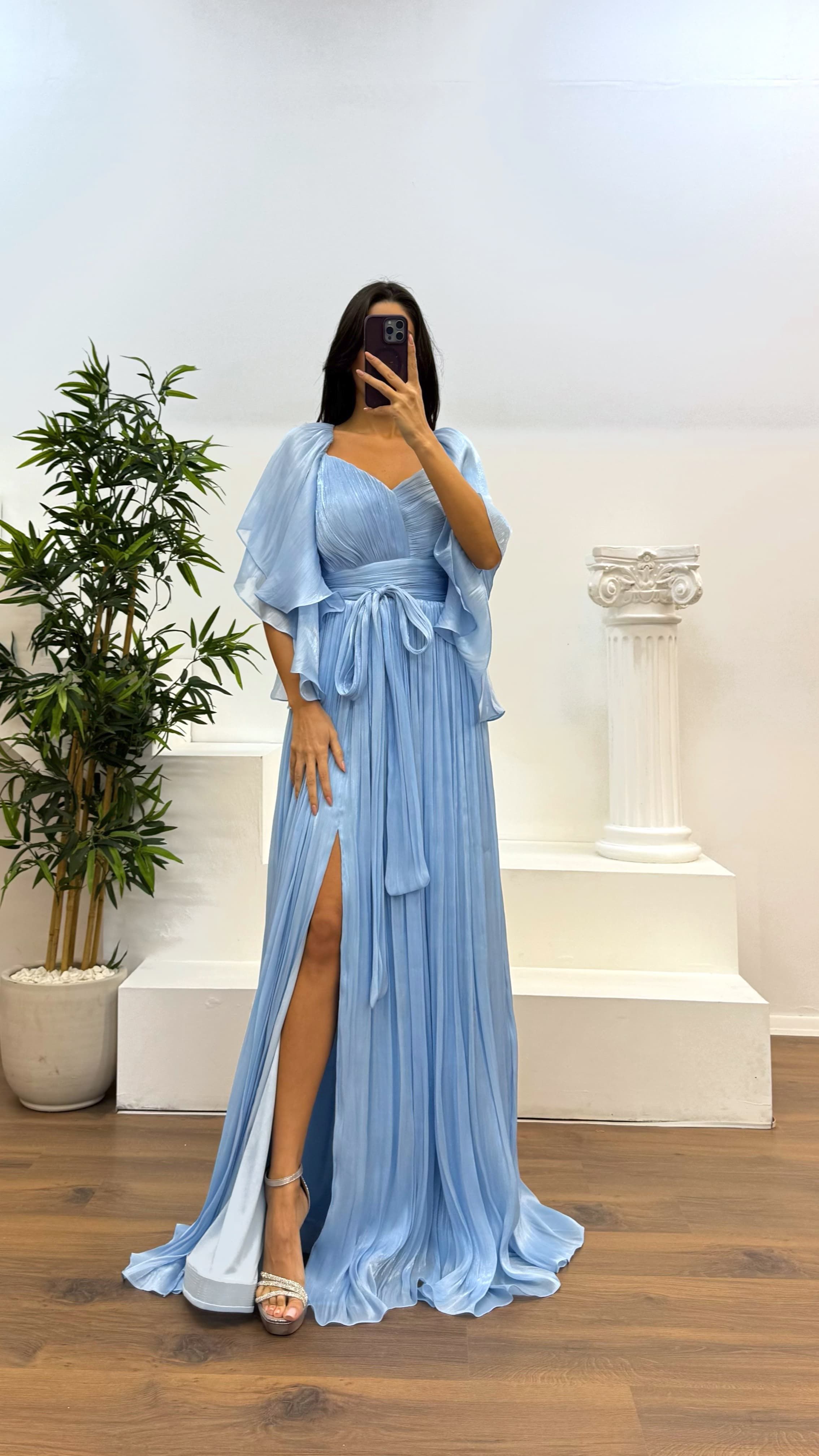 Pleated Evening Dress