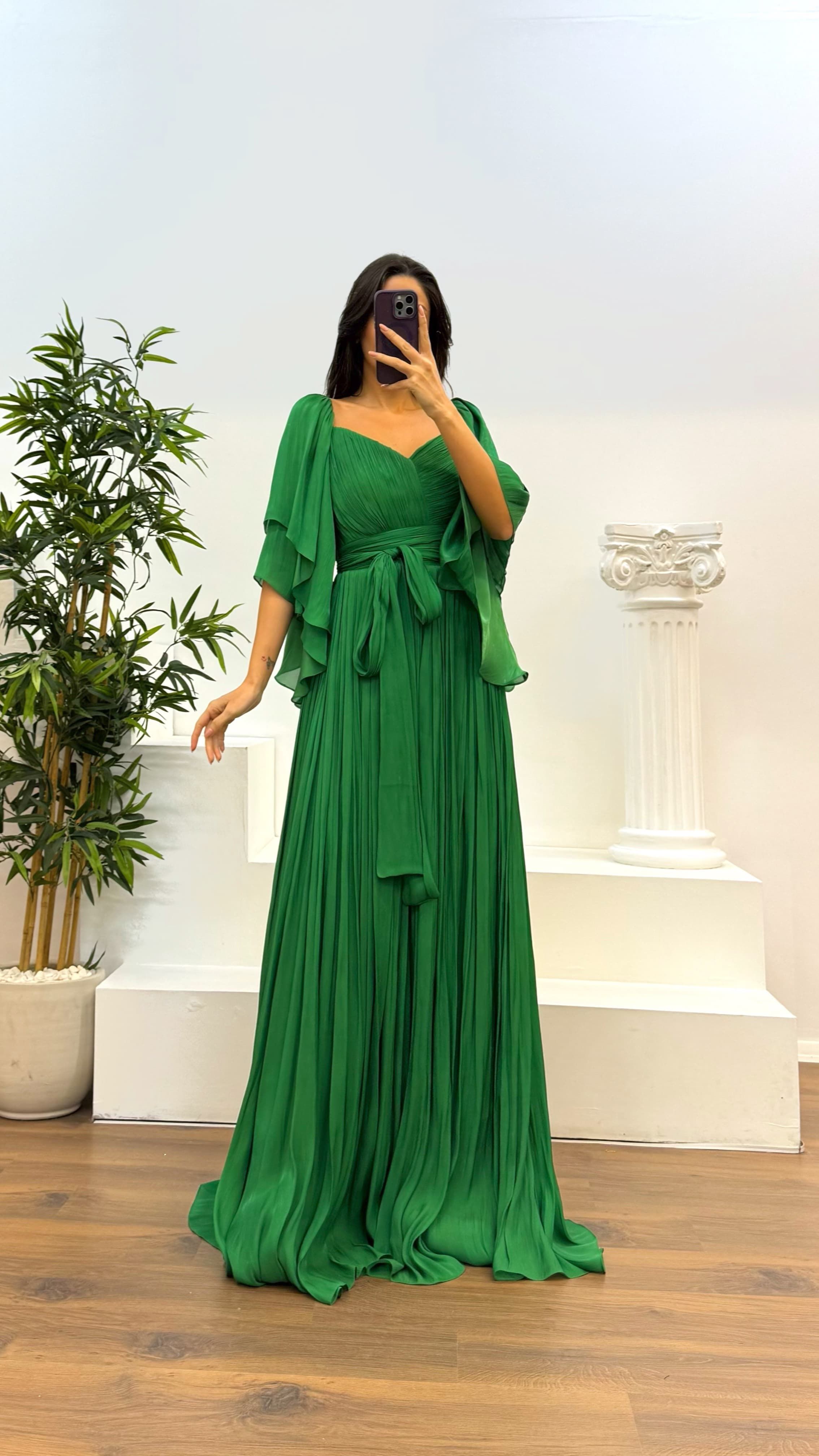 Pleated Evening Dress
