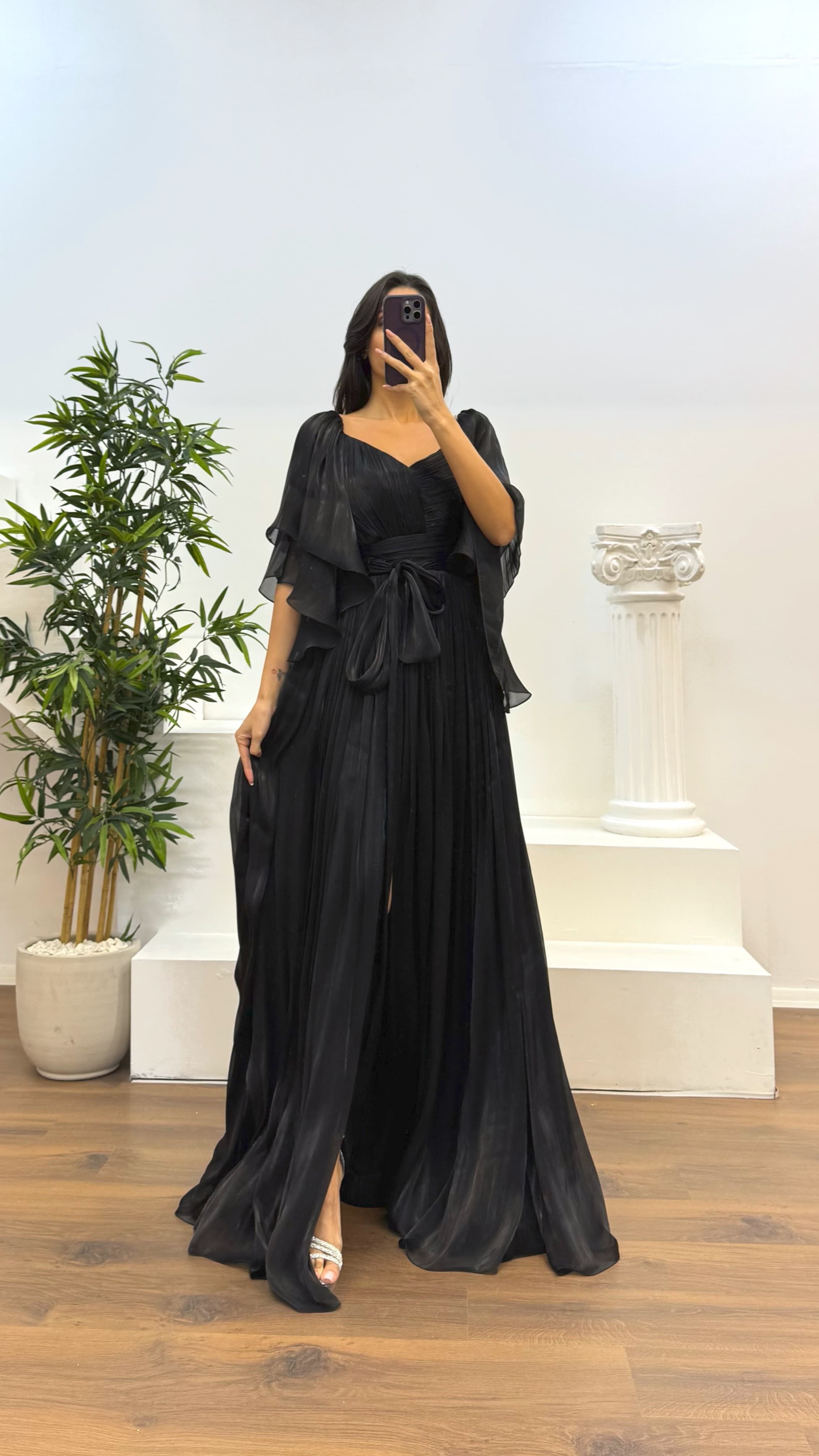 Pleated Evening Dress