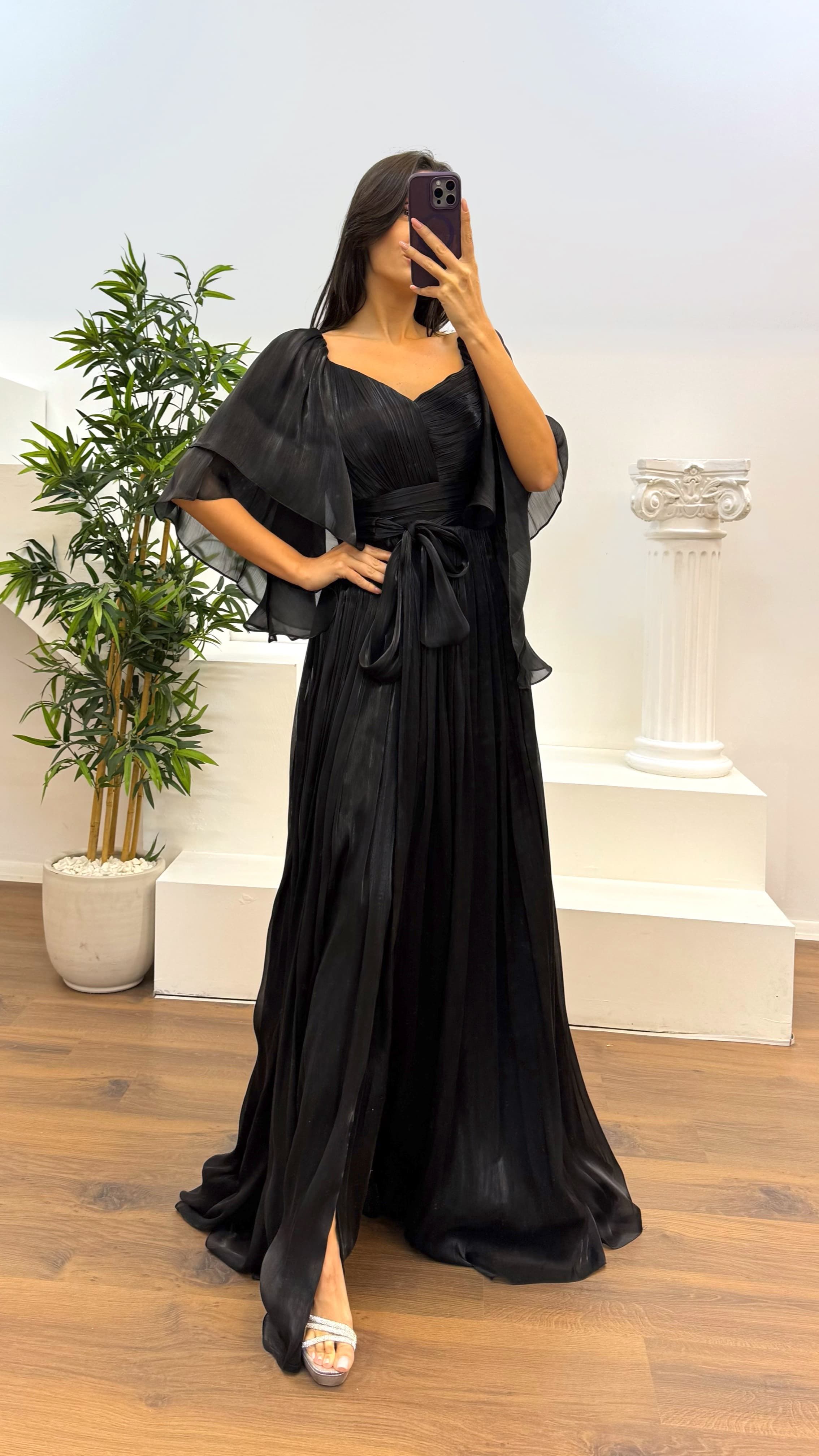 Pleated Evening Dress