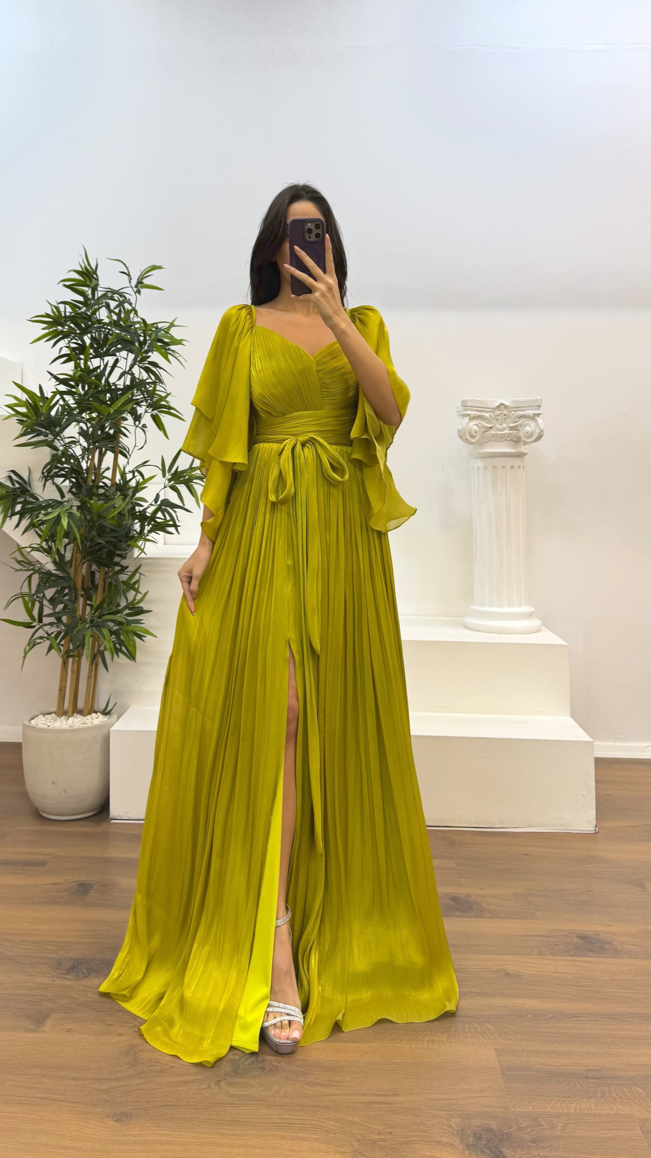 Pleated Evening Dress