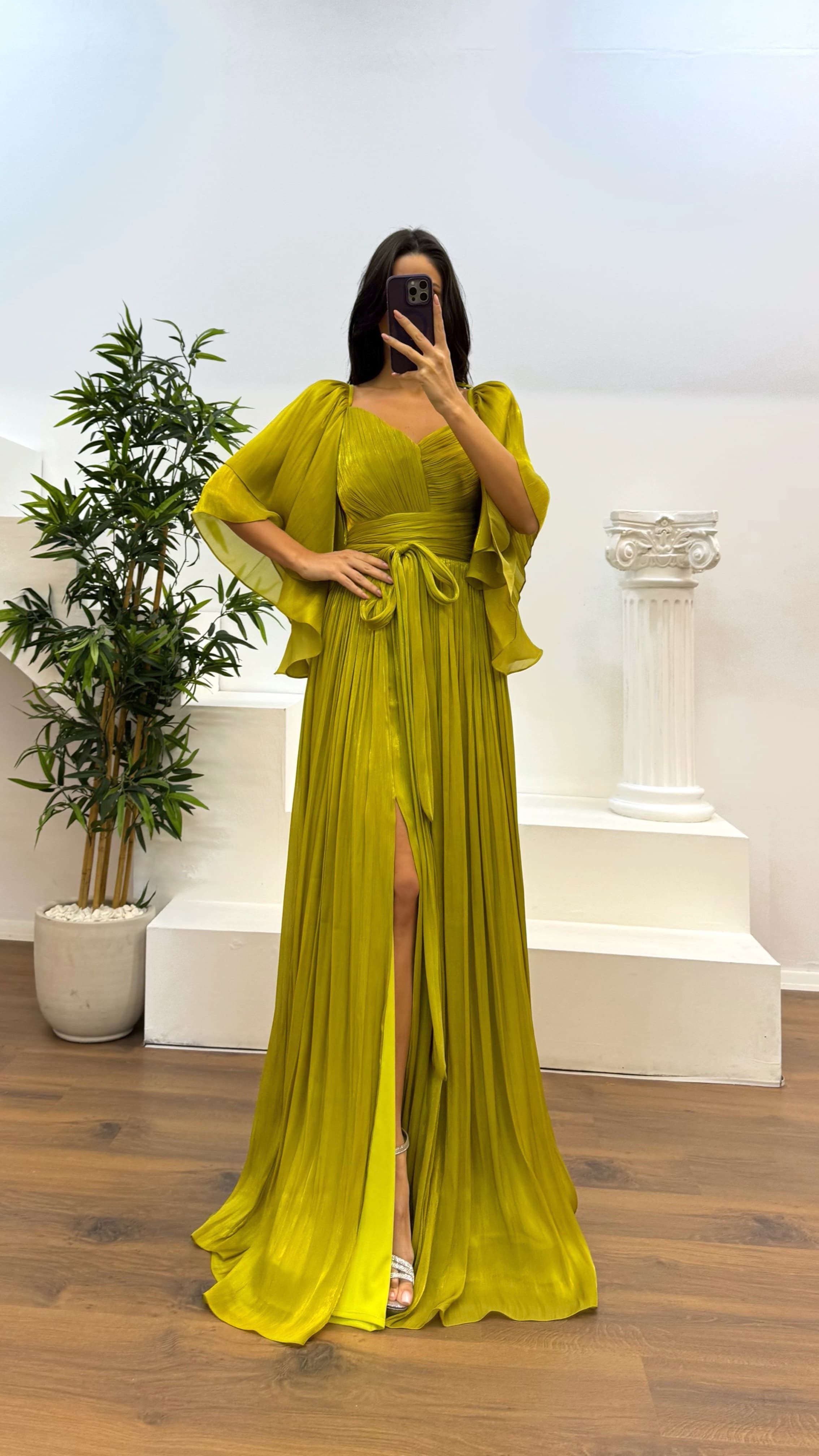 Pleated Evening Dress