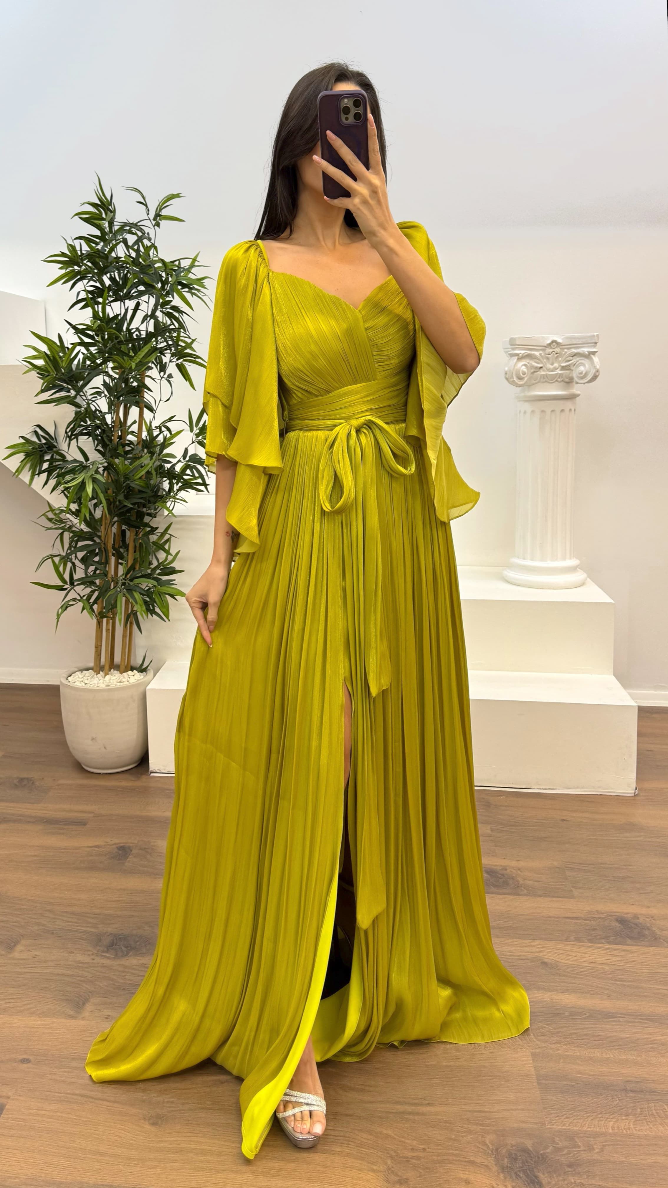 Pleated Evening Dress