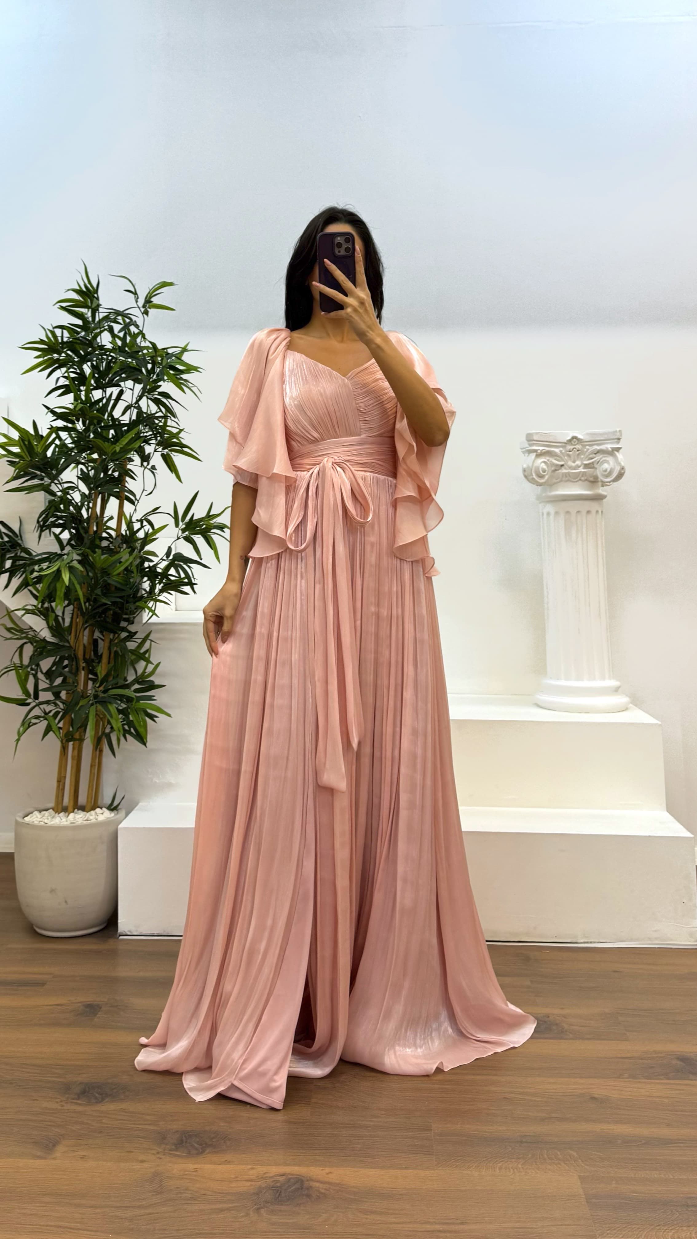 Pleated Evening Dress