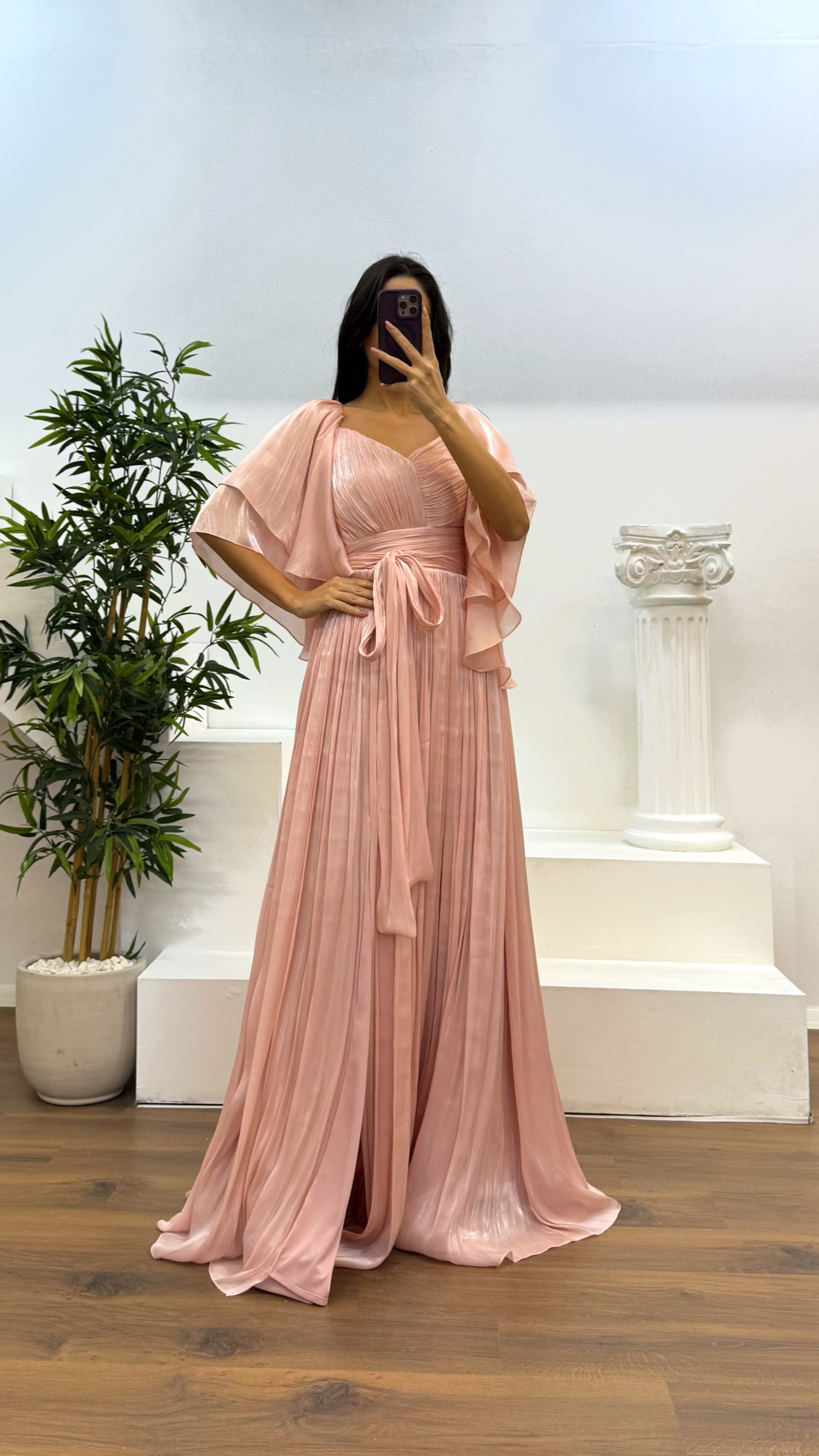 Pleated Evening Dress