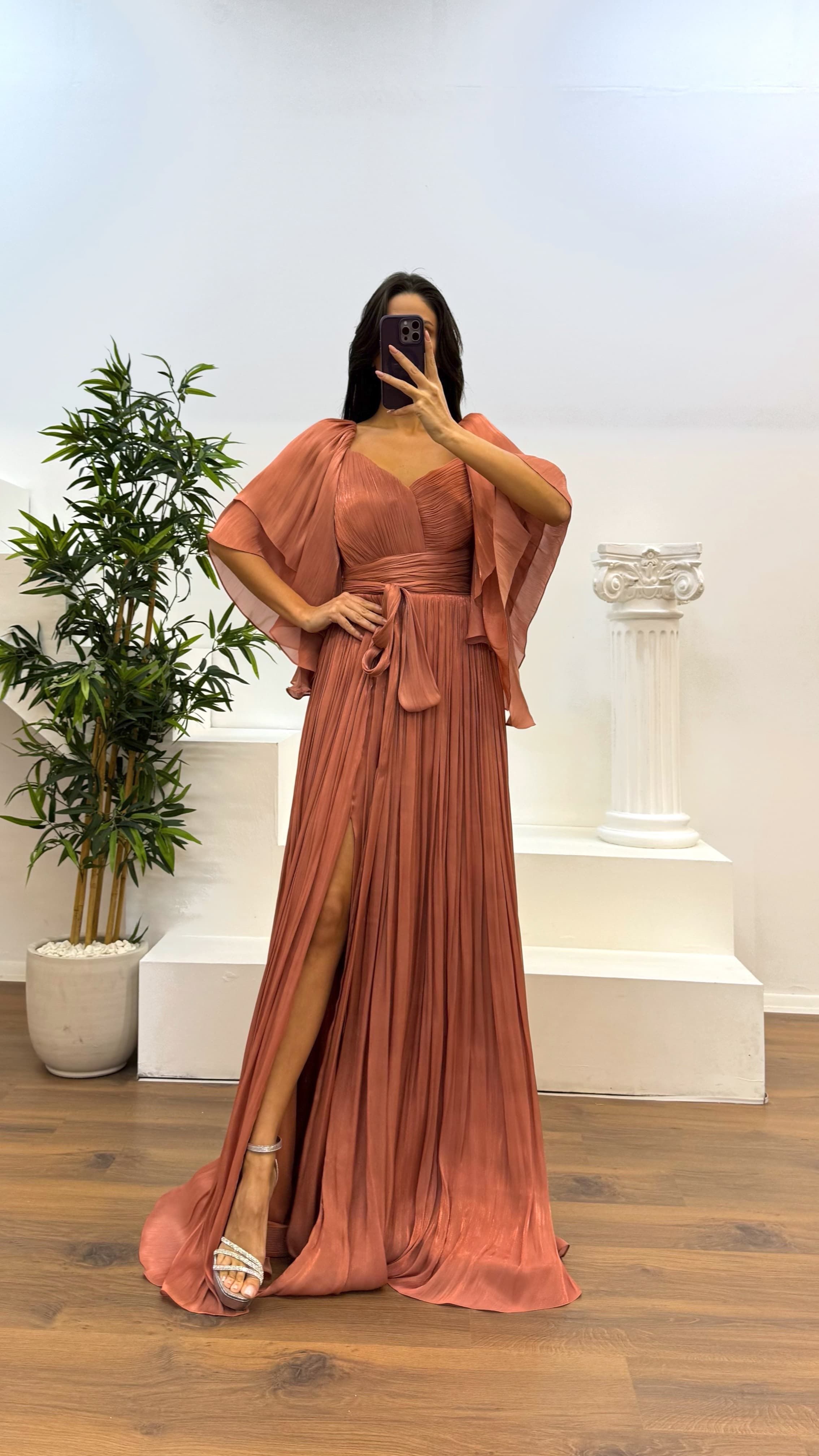 Pleated Evening Dress