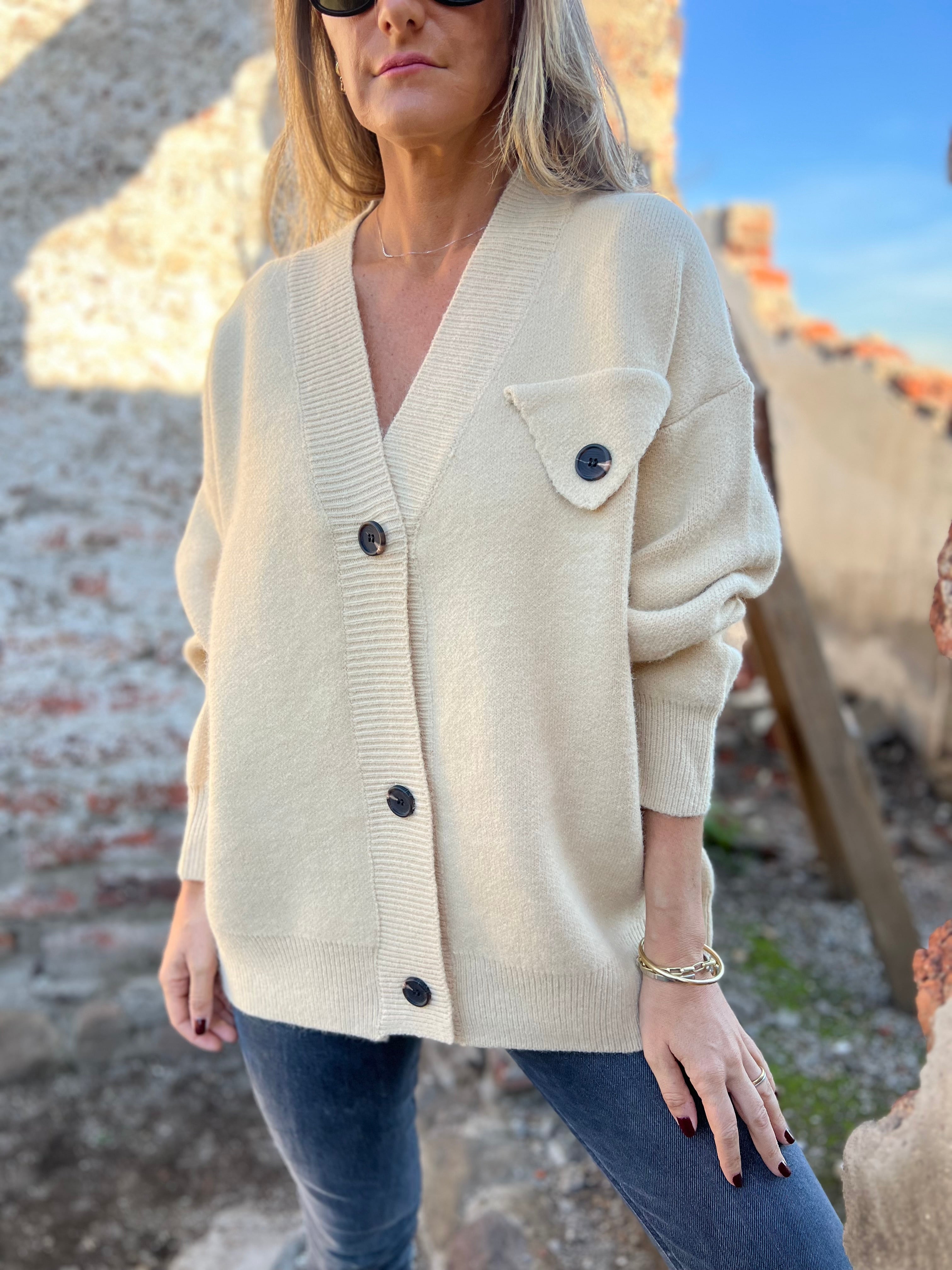 Sweater candelaria crema
