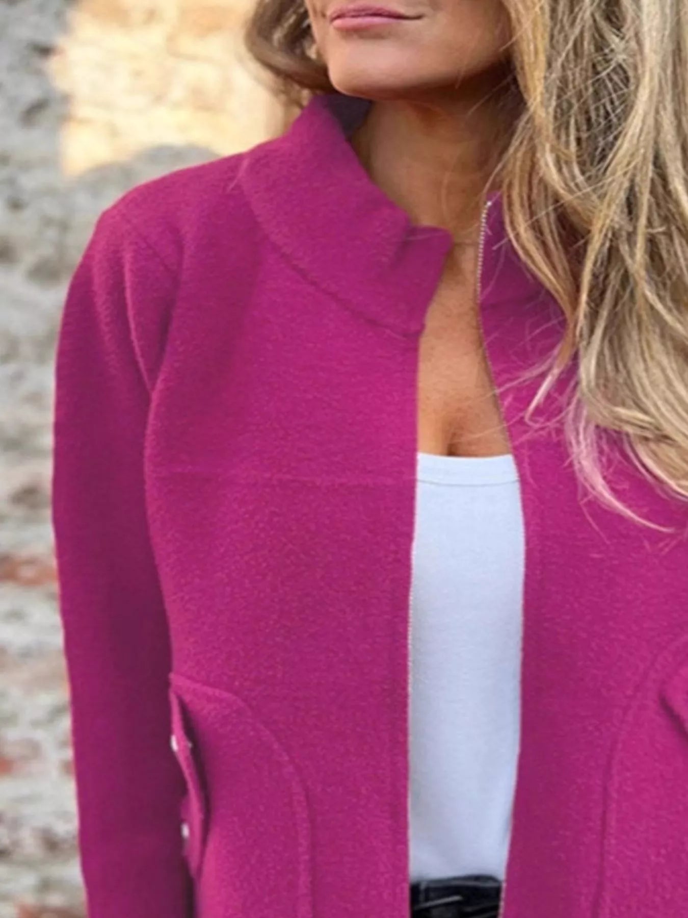 Chic Utility Jacket with Pocket Details