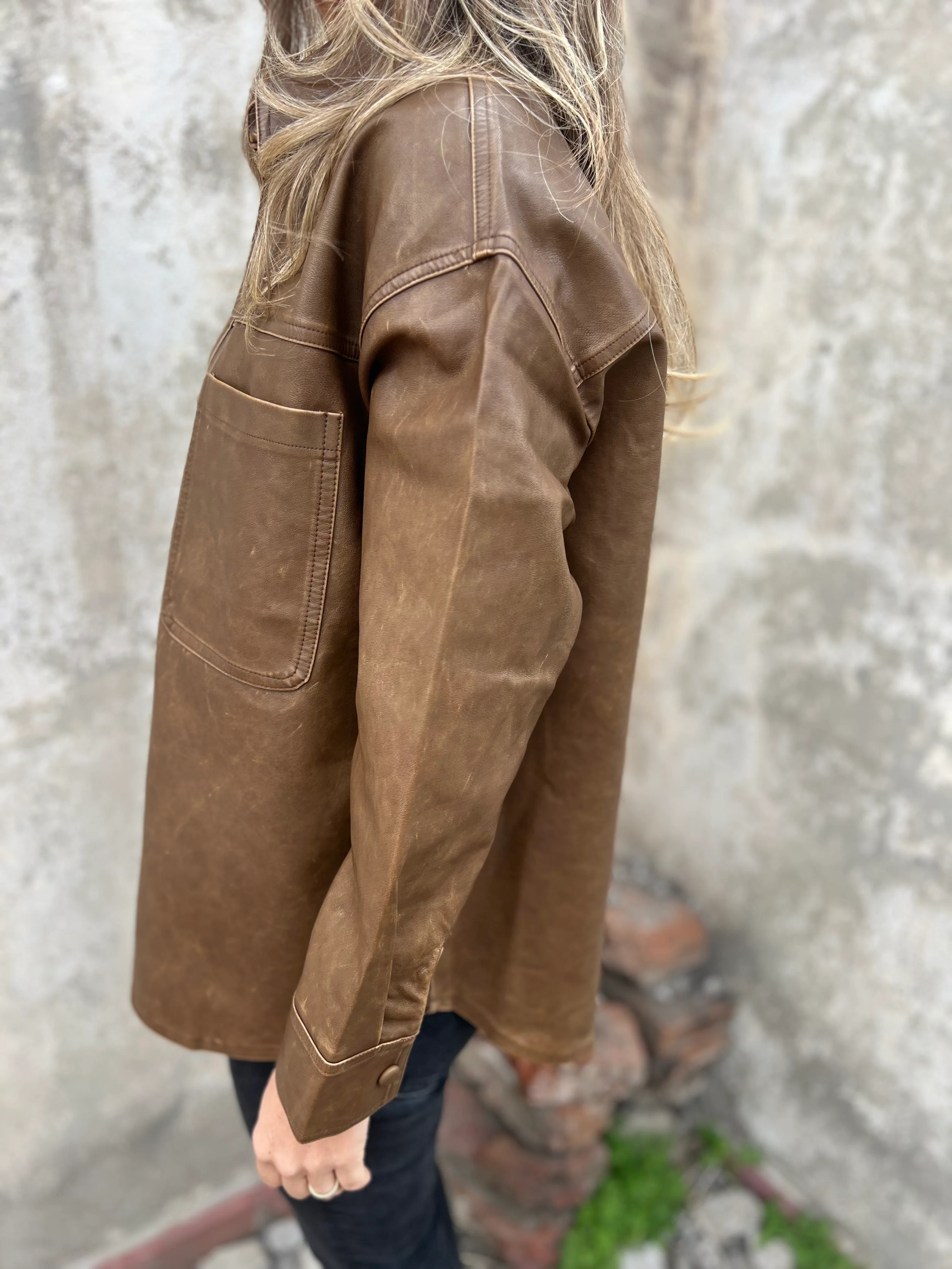 Eco-Leather Overshirt