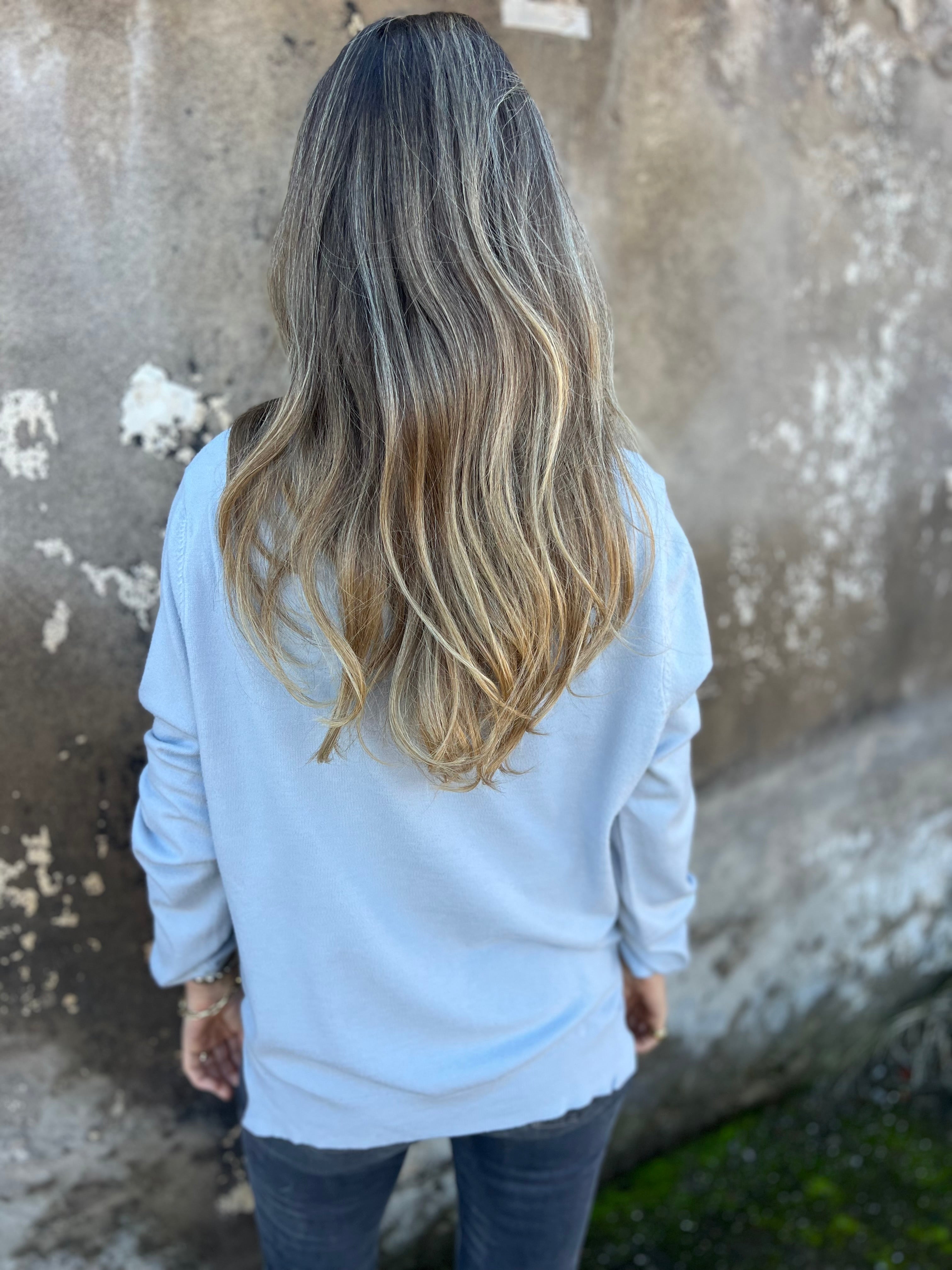 Basic gray boat neck sweater