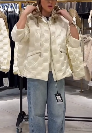 Textured Quilted Short Coat