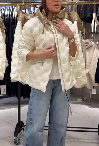 Textured Quilted Short Coat